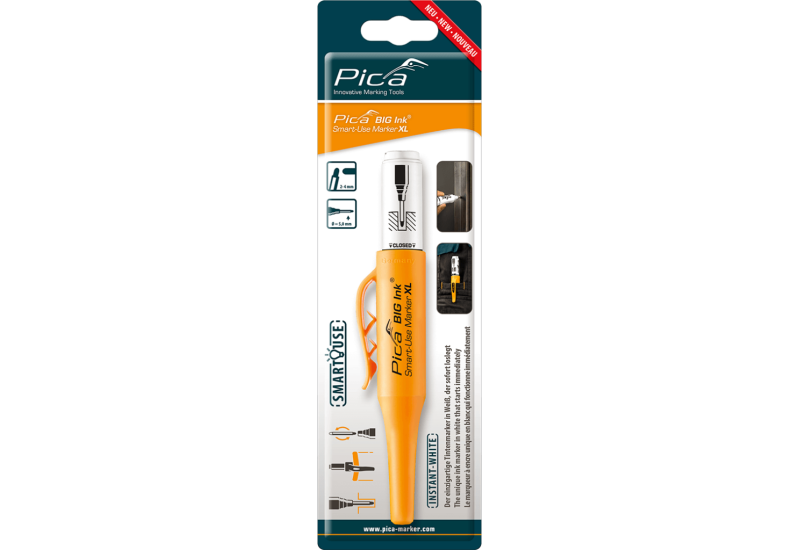 Marqueur Pica BIG Ink Smart‑Use XL blanc 170/52/SB – capuchon Quiver ceinture Marqueur Pica BIG Ink Smart‑Use XL blanc 170/52/SB – capuchon Quiver ceinture