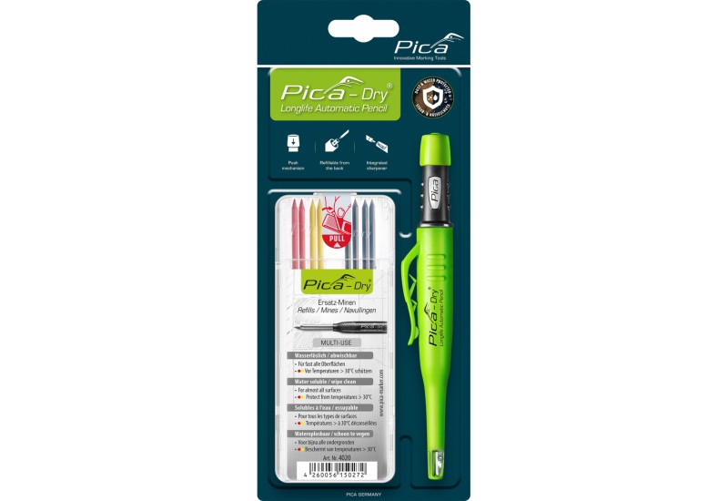 Pica Dry Set 30402 – crayon 3030 + recharges 4020 en blister Pica Dry Set 30402 – crayon 3030 + recharges 4020 en blister