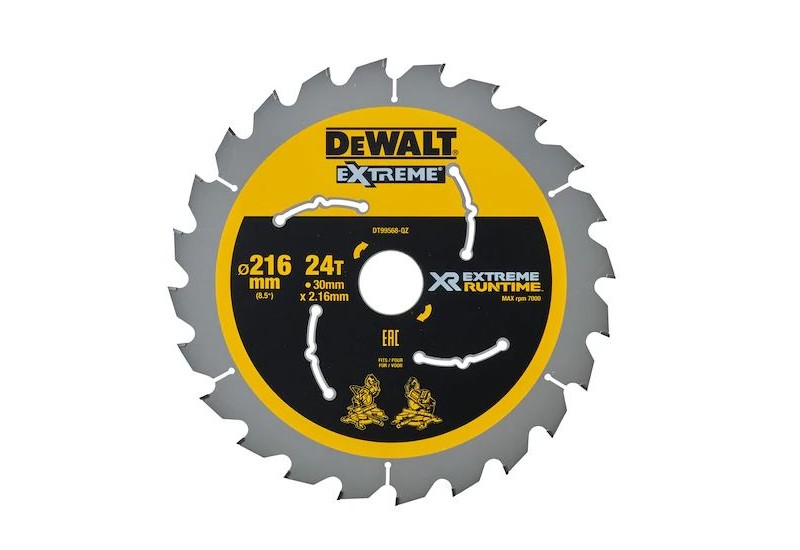 DEWALT - Lame de scie circulaire stationnaire XR Runtime, 216 x 30 mm, 24 dents