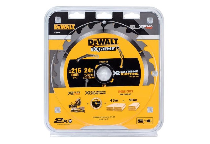 DEWALT - Lame de scie circulaire stationnaire XR Runtime, 216 x 30 mm, 24 dents