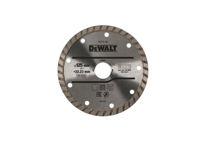 DEWALT - Disque turbo pour matériaux de construction/béton 125x22.2 mm DEWALT - Disque turbo pour matériaux de construction/béton 125x22.2 mm