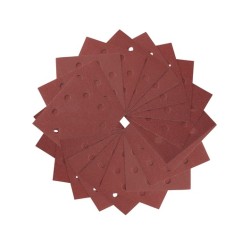 DEWALT - 1/4 feuille abrasive pour ponceuses vibrantes grain 80 - 8 perforations 115x115 mm