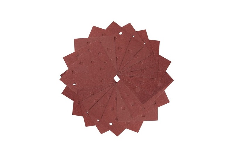 DEWALT - 1/4 feuille abrasive pour ponceuses vibrantes grain 80 - 8 perforations 115x115 mm