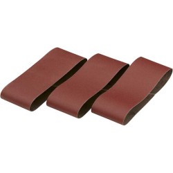 Paquet de 3 bandes abrasives DeWalt DT3322 grain 80 dimensions 100x610mm pour ponceuse à bande large.