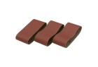 Paquet de 3 bandes abrasives DeWalt DT3662 grain 80 moyen dimensions 64x356mm pour ponceuse à bande compacte.