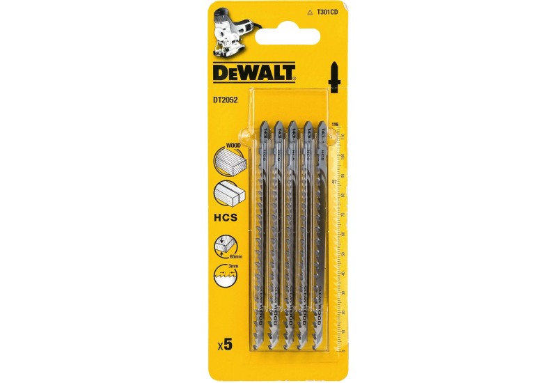 DEWALT - Lame de scie sauteuse bois HCS attache en T
