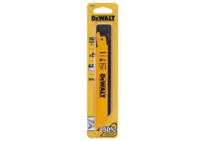DEWALT - Lame de scie sabre BiM pour la coupe du bois avec métal 152 mm DEWALT - Lame de scie sabre BiM pour la coupe du bois avec métal 152 mm