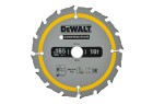 DEWALT - Lame de scie circulaire sans fil Construction, 165x20 mm, 16 dents