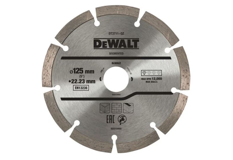 DEWALT - Disque fritté segmenté pour matériaux de construction/béton 125X22.2 mm DEWALT - Disque fritté segmenté pour matériaux de construction/béton 125X22.2 mm