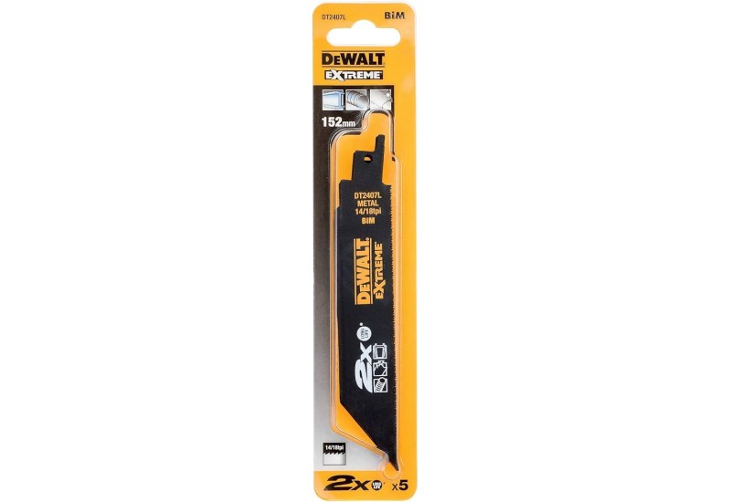 DEWALT - Lame métal 152 mm 14/18 TPI 2X Life DEWALT - Lame métal 152 mm 14/18 TPI 2X Life