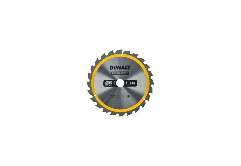 DEWALT - Lames de scie circulaire stationnaire Construction 250 x 30 mm, 24 dents DEWALT - Lames de scie circulaire stationnaire Construction 250 x 30 mm, 24 dents