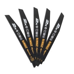 DEWALT - Lame de scie sabre BiM 2X Long Life pour la coupe du bois et métal228 mm