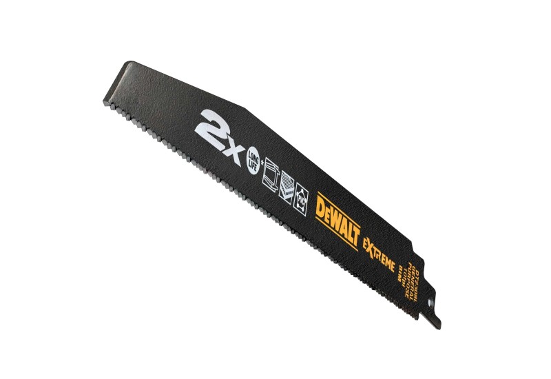 DEWALT - Lame de scie sabre BiM 2X Long Life pour la coupe du bois et métal228 mm DEWALT - Lame de scie sabre BiM 2X Long Life pour la coupe du bois et métal228 mm