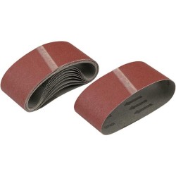 Lot de 3 bandes abrasives DeWalt DT3666 grain 60 dimensions 64x356mm pour ponceuse à bande compacte DWP352VS.