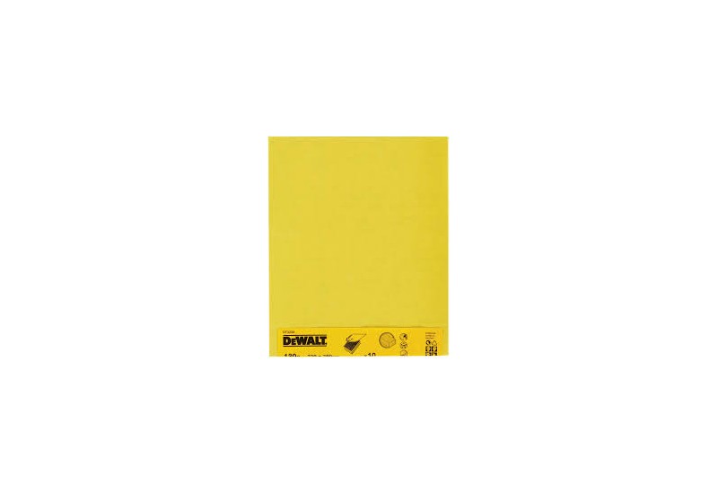 DEWALT - Feuilles abrasives pour ponçage a la main grain 180 230x280 mm DEWALT - Feuilles abrasives pour ponçage a la main grain 180 230x280 mm