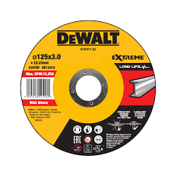 DEWALT - Disque à tronçonner le métal 125X22.2 mm, épaisseur 2.8 mm, moyeu déporté