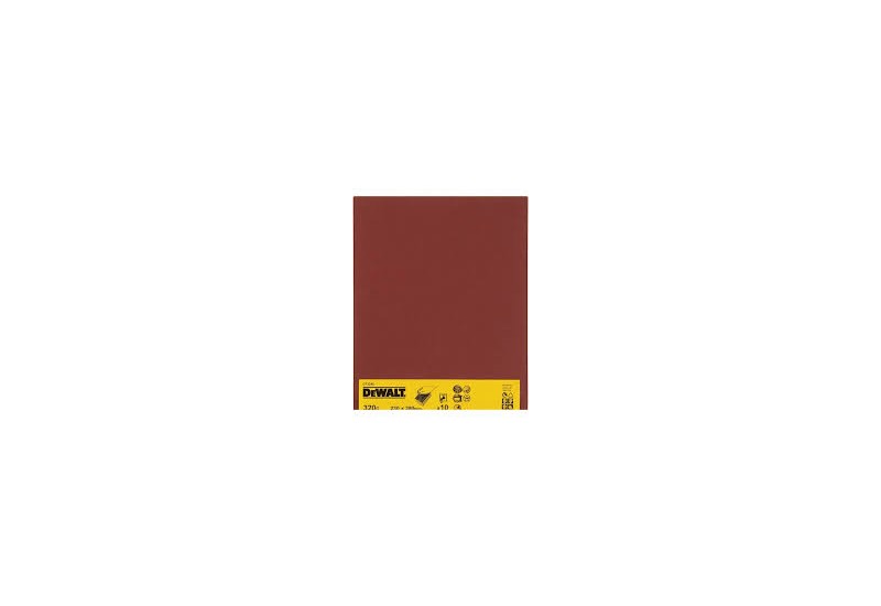 DEWALT - Feuilles abrasives pour ponçage a la main grain 320 230x280 mm DEWALT - Feuilles abrasives pour ponçage a la main grain 320 230x280 mm