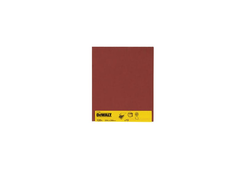 DEWALT - Feuilles abrasives pour ponçage a la main grain 120 230x280 mm DEWALT - Feuilles abrasives pour ponçage a la main grain 120 230x280 mm