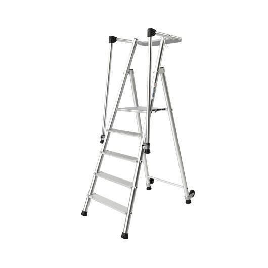 MARCHEPIED HAUTE SECURITE MAGNUM 3 - 4 MARCHES - HAUTEUR D'ACCES MAXIMUM: 3.66M - ALUMINIUM - TUBESCA COMABI - REF: 02376504