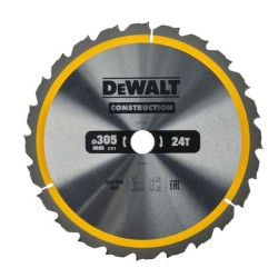 DEWALT - Lames de scie circulaire stationnaire Construction 305x30 mm, 24 dents