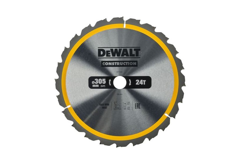 DEWALT - Lames de scie circulaire stationnaire Construction 305x30 mm, 24 dents