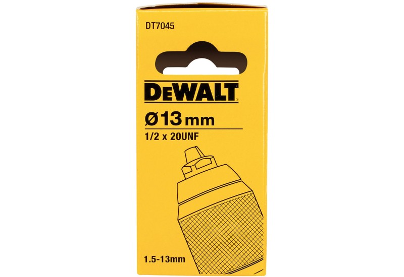 DEWALT - Mandrin Autoserrant 13mm 1/2"X20 Unf Avec 1 Bague Metal DEWALT - Mandrin Autoserrant 13mm 1/2"X20 Unf Avec 1 Bague Metal