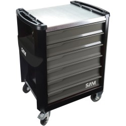 SAM OUTILLAGE - Servante 30N - 6 Tiroirs - Grise - Plateau Acier Galvanise