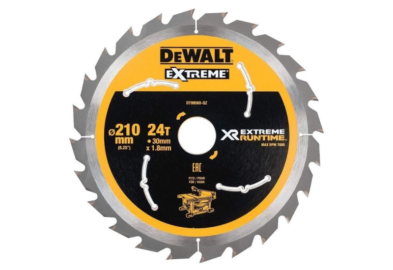 DEWALT - Lame de scie circulaire stationnaire XR Runtime, 210 x 30 mm, 24 dents DEWALT - Lame de scie circulaire stationnaire XR Runtime, 210 x 30 mm, 24 dents