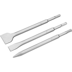 DEWALT - Pack de deux burins plats 250 x 20 mm et 250 x 40 mm et d'une pointe 250 mm SDS-Plus