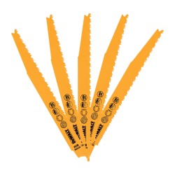 DEWALT - Lame de scie sabre HCS Progressor pour la coupe du métal 203 mm