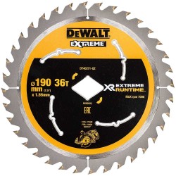 DEWALT - Lame de scie circulaire portative XR Flexvolt 190 mm, alésage diamant, 36 dents