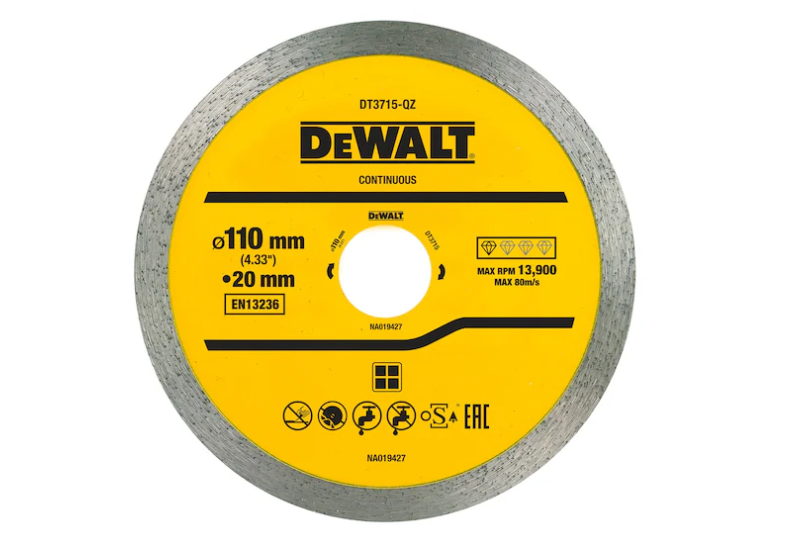 DEWALT - Disque pour scie à carrelage portative DWC410 à sec ou à l'eau 110x20 mm DEWALT - Disque pour scie à carrelage portative DWC410 à sec ou à l'eau 110x20 mm