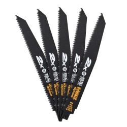 DEWALT - Lame de scie sabre BiM 2X Long Life pour la coupe du bois avec clous 228 mm