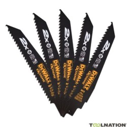 DEWALT - Lame de scie sabre BiM 2X Long Life pour la coupe du bois avec clous 152 mm