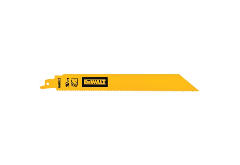 DEWALT - Lame de scie sabre BIM pour la coupe du métal épais 228mm / 10TPI DEWALT - Lame de scie sabre BIM pour la coupe du métal épais 228mm / 10TPI