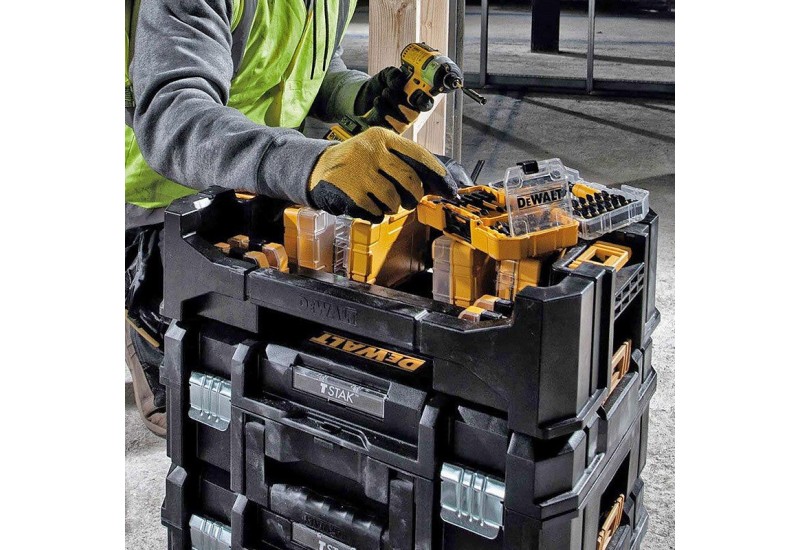 DEWALT - Boitier pour petits coffrets TOUGHCASE et boites d'embouts compatible TSTAK DEWALT - Boitier pour petits coffrets TOUGHCASE et boites d'embouts compatible TSTAK