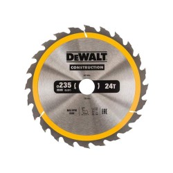 DEWALT - Lame de scie circulaire portative Construction, 235x30 mm, 24 dents