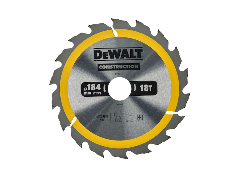 DEWALT - Lame de scie circulaire portative Construction, 184x30 mm, 18 dents DEWALT - Lame de scie circulaire portative Construction, 184x30 mm, 18 dents