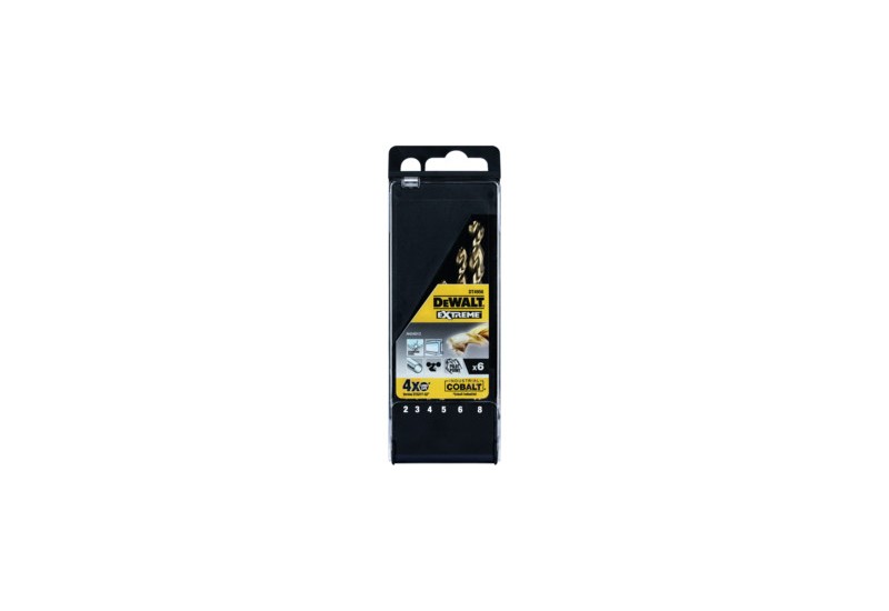 DEWALT - Coffret plastique de 6 forets métal Extreme cobalt HSS-CO DEWALT - Coffret plastique de 6 forets métal Extreme cobalt HSS-CO
