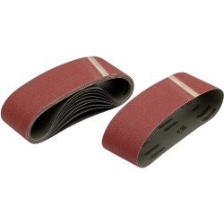 Boîte de 10 bandes abrasives DeWalt DT3629 grain 120 dimensions 75x533mm pour ponceuse à bande portative.