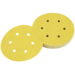 DEWALT - Disque abrasif velcro pour ponceuses excentriques grain 320 - 6 perforations ø 150 mm