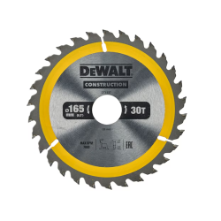 DEWALT - Lame de scie circulaire portative Construction, 165x30mm, 30 dents
