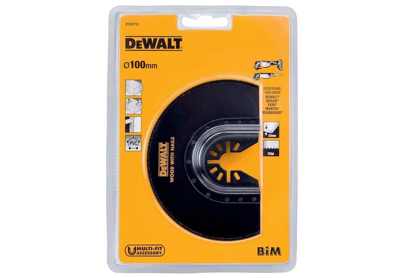 DEWALT - Lame Ø100mm BiM semi circulaire moyeu déporté pour multi-cutter DEWALT - Lame Ø100mm BiM semi circulaire moyeu déporté pour multi-cutter