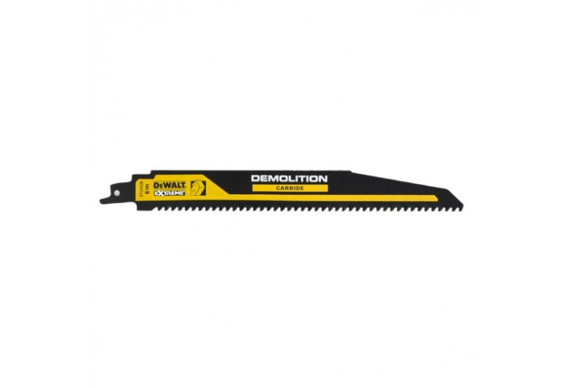 DEWALT - Lame de scie sabre carbure 230 mm pour le bois avec clous / 6TPI