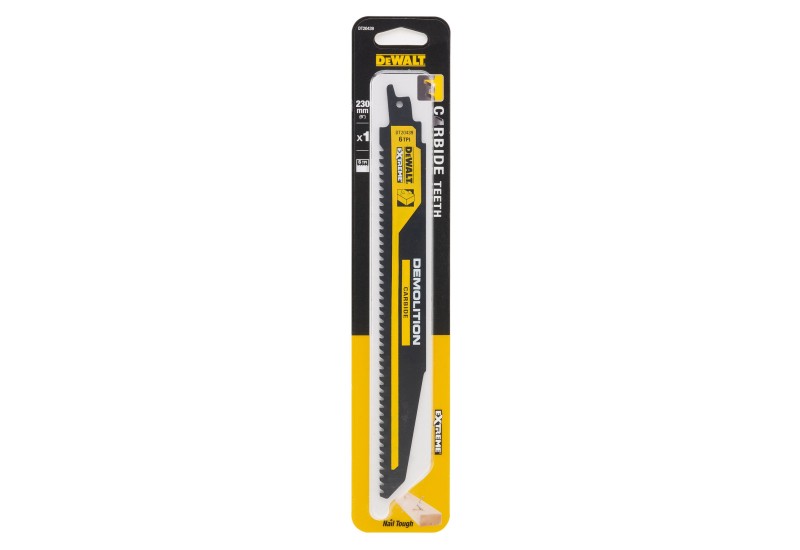 DEWALT - Lame de scie sabre carbure 230 mm pour le bois avec clous / 6TPI