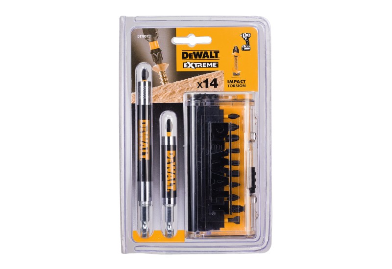 DEWALT - Coffret 14 pièces avec embouts de vissage impact Torsion 25 mm