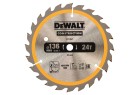 DEWALT - Lame de scie circulaire sans fil Construction, 136x10 mm, 24 dents