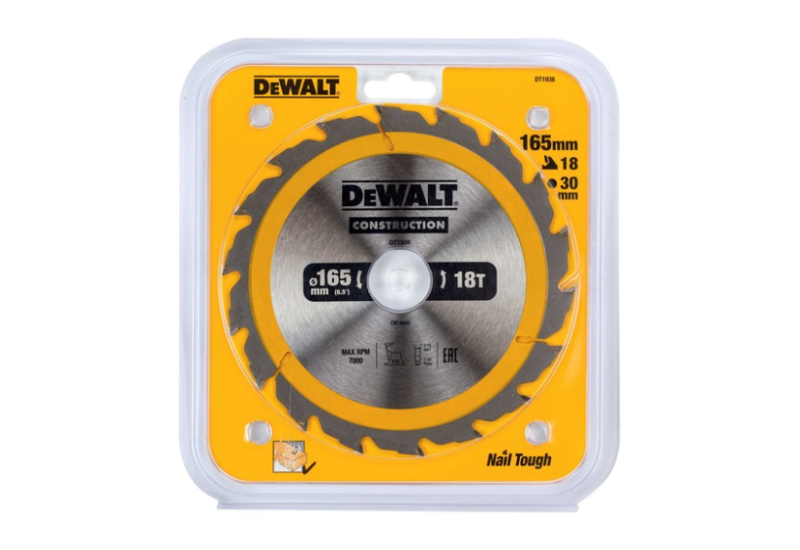 DEWALT - Lame de scie circulaire portative Construction, 165x30 mm, 18 dents DEWALT - Lame de scie circulaire portative Construction, 165x30 mm, 18 dents