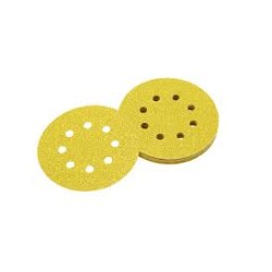DEWALT - Disque abrasif velcro pour ponceuses excentriques grain 40 - 8 perforations ø 125 mm