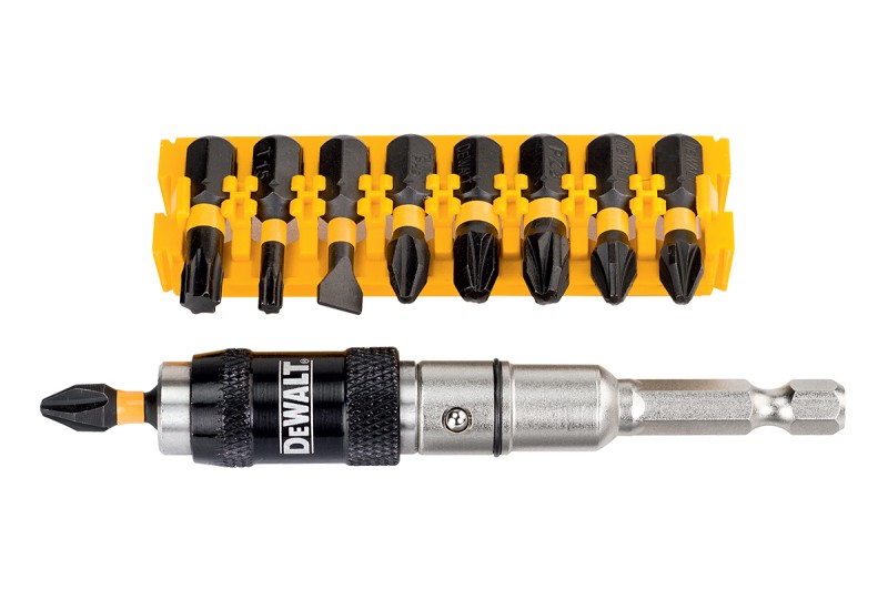 DEWALT - Porte-embouts pivotant à 20° + embouts de vissage impact Torsion 25 mm DEWALT - Porte-embouts pivotant à 20° + embouts de vissage impact Torsion 25 mm